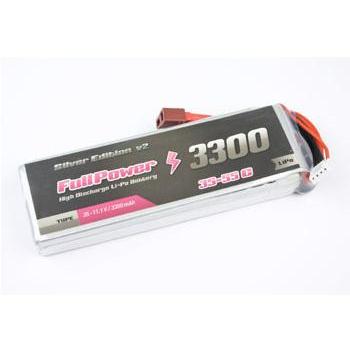 FullPower 2S 7.4V 3300mAh 35C Silver Edition V2 Deans
